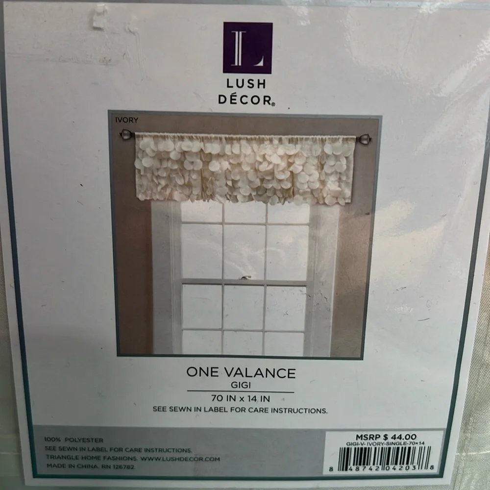 Ivory Gigi Valance 70”x14”